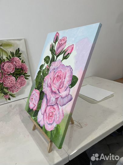 Картина на холсте цветы розы