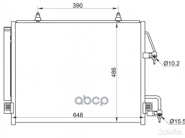 Радиатор кондиционера stmby83940 Sat