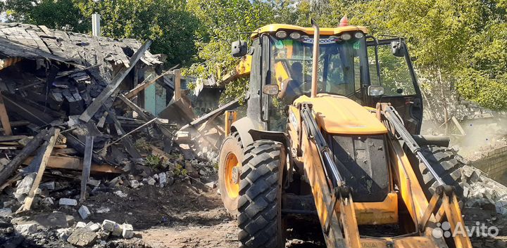 Расчистка участка Снос Демонтаж домов Вывоз мусора