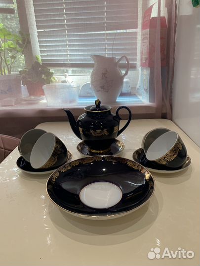 Сервиз СССР лфз кобальт. Остатки