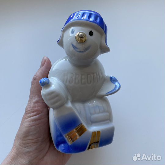 Фарфоровая статуэтка Снеговик Известия, Дулево
