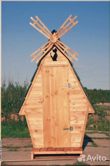 Дачный туалет деревянный с установкой йцж 579