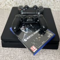 Игровая приставка ps4 с играми и 2 джостика