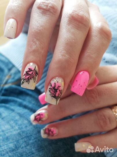 Маникюр с покрытием лаком