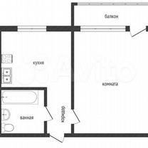 1-к. квартира, 30,3 м², 4/5 эт.