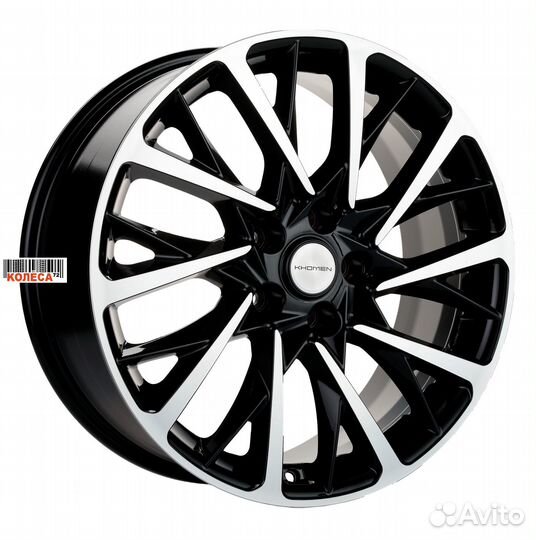 Khomen Wheels KHW1804 7.5x18 5x112 ET39 Dia66.6 Black-FP