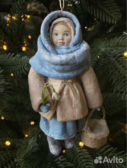 Игрушки на елку из ваты