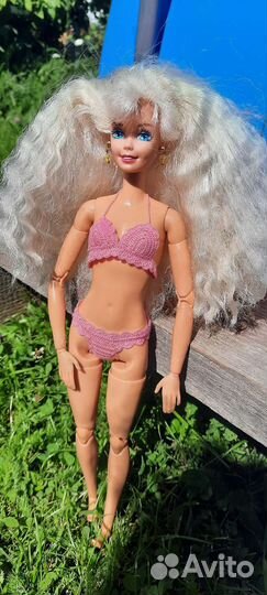 Вязаная одежда(купальник,юбки) для барби йоги,90х