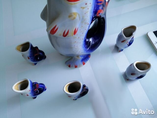 Набор Рыбки винтаж для коньяка/вина