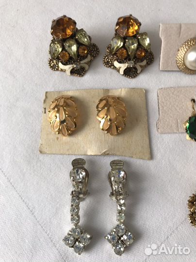 Клипсы и серьги Чехия, СССР