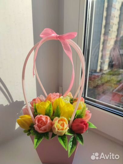 Цветы из мыла ручной работы. Мыльный букет цветов