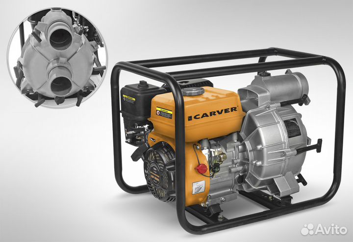 Мотопомпа для грязной воды Carver CGP 5580D