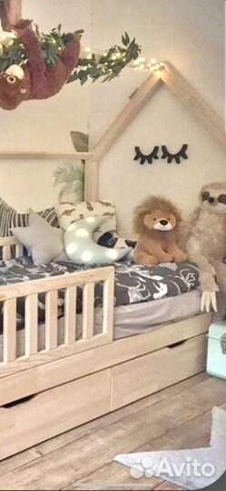 Кровать домик с доп спальным местом