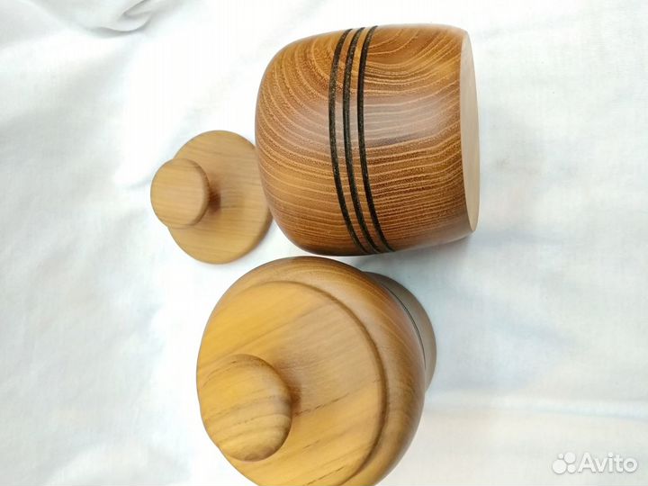 Баночка с крышкой дерево качество