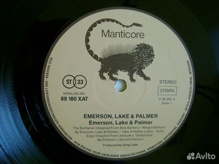 Виниловая пластинка Emerson Lake And Palmer