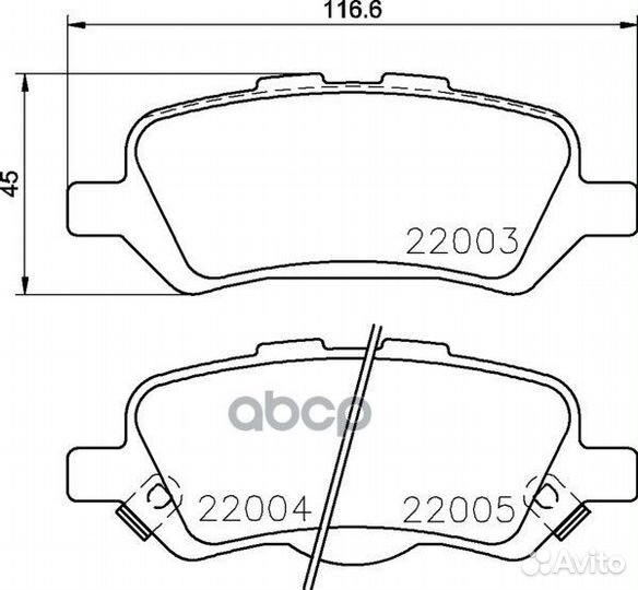 Колодки тормозные дисковые зад NP1126 nissh
