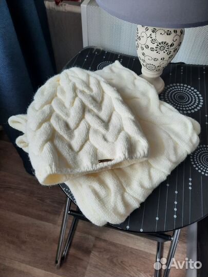 Зимняя шапка со снудом 56-58