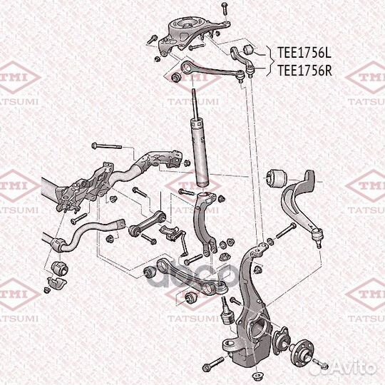TEE1756R рычаг перед. подвески верхний прав. A