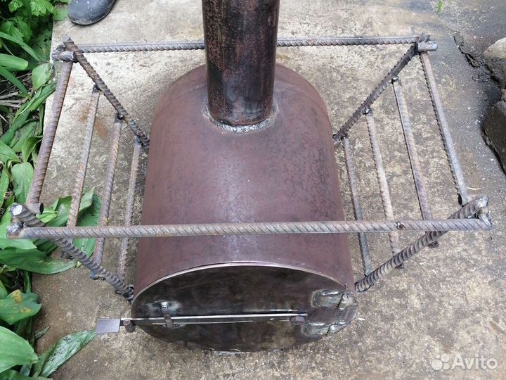 Печь для походной бани или палатки зимой