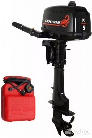 Лодочный мотор golfstream T5nbms +9Л. внешний бак