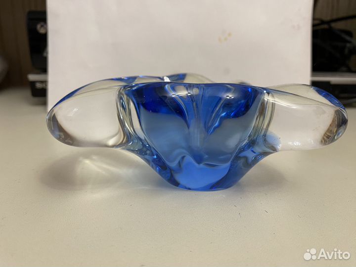 Пепельница богемское стекло