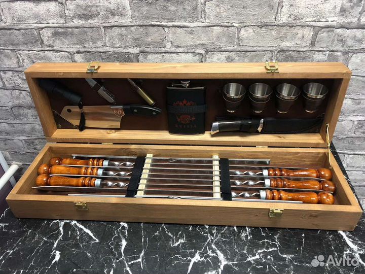 Подарочный набор шампуров в кейсе