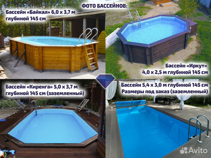 Деревянный каркасный бассейн