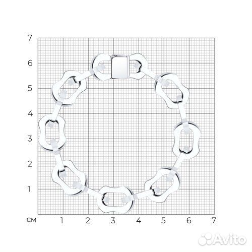 Браслет sokolov из серебра, 94050960, р.22