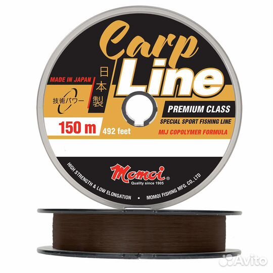 Леска Momoi Carp Line 0,19мм, 4,0кг150 м, кор.5шт