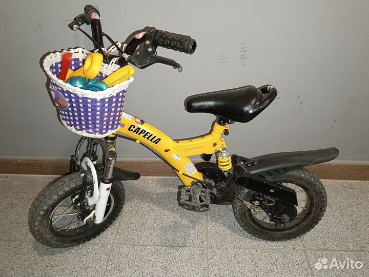 Велосипед 14' двухколёсный + 2 колеса съемных