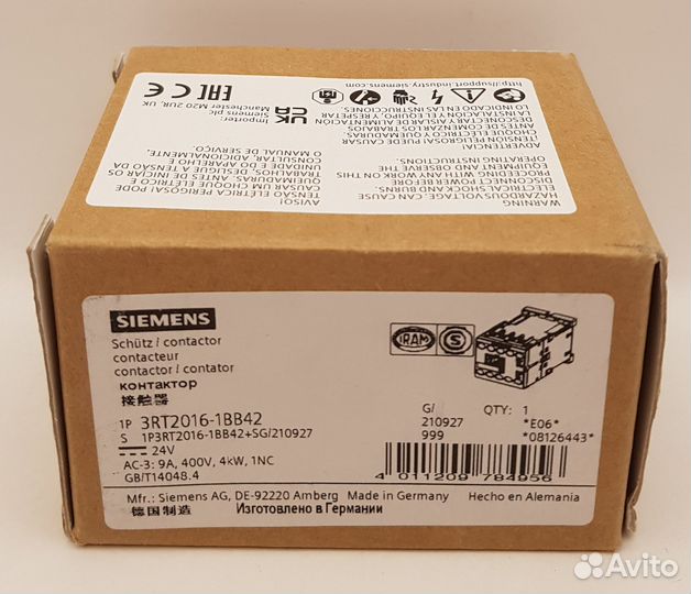 3RT2016-1BB42 Контактор siemens