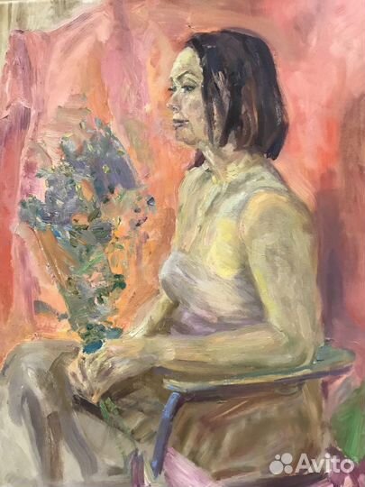 Портрет (этюд) «Чувашская женщина» Холст масло 60*