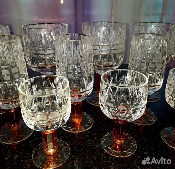 Фужеры, бокалы, рюмки хрустальные Олимпиада 80