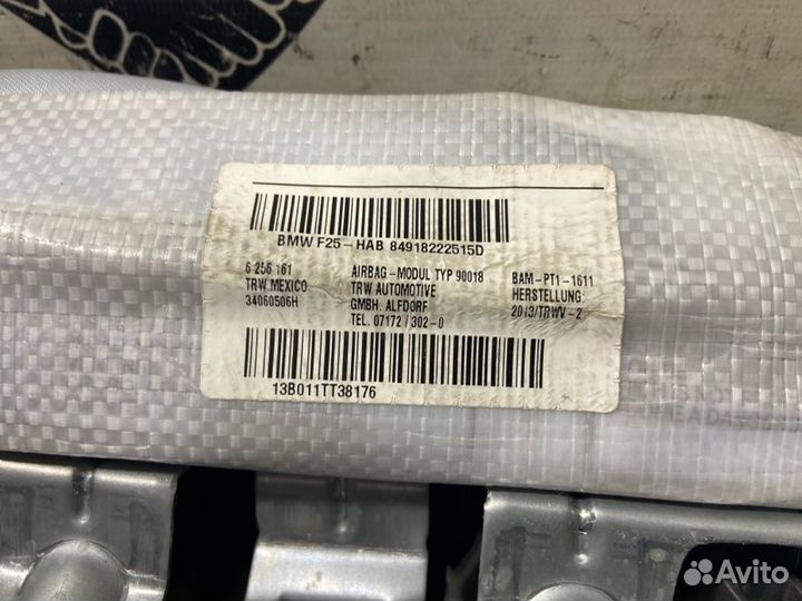 Подушка безопасности боковая левая Bmw X3 F25