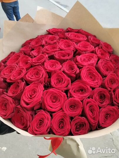 Розы 51 штука 60 см бесплатная доставка