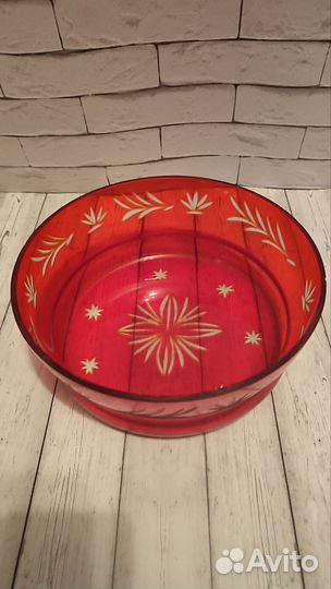 Блюдо Цветное Стекло СССР