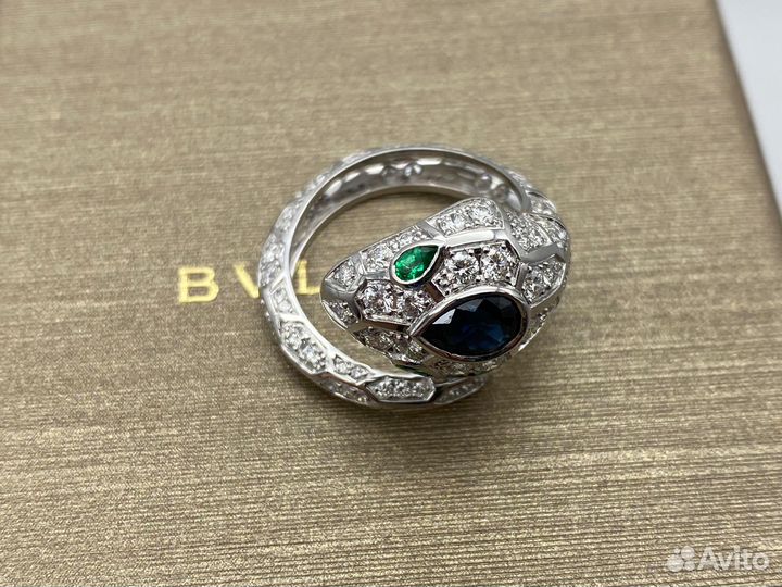 Кольцо Bvlgari serpenti с бриллиантами 750