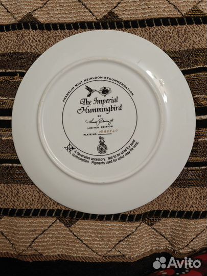 Тарелка птица колибри Royal doulton Англия
