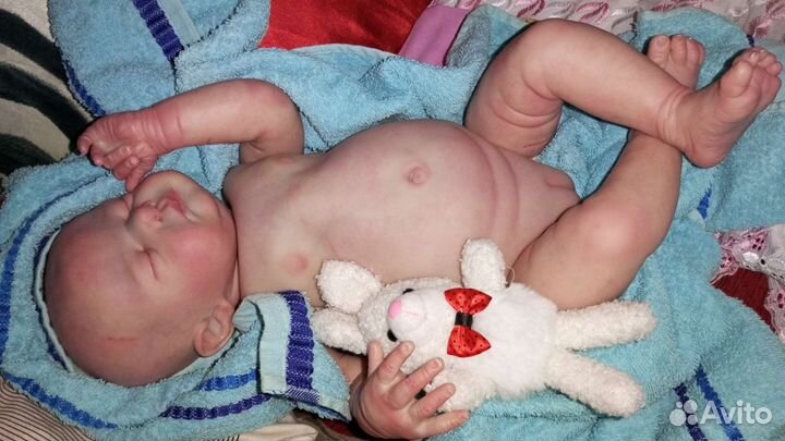 Кукла реборн ручной работы сплюшка 55 см