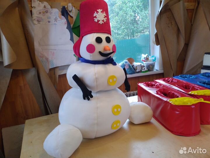 Огромный снеговик пазл 1 метр