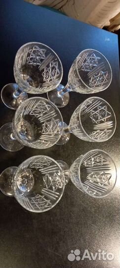 Хрустальные бокалы маслёнка СССР