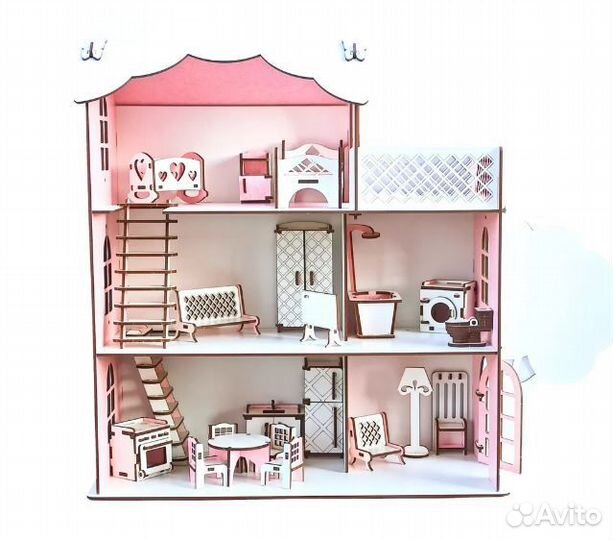 Кукольный домик с мебелью