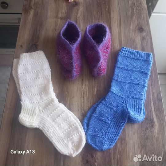 Вязанные носки ручной работы