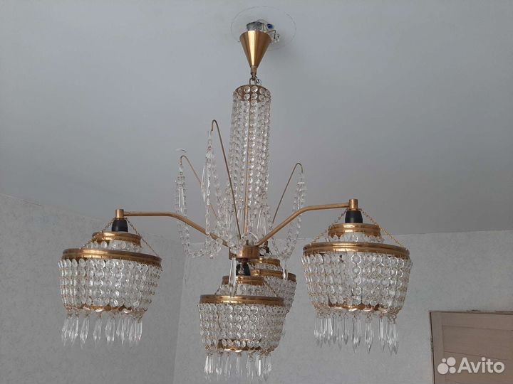 Люстра хрустальная Чехия СССР