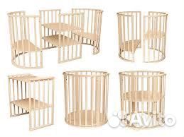 Детская кровать трансформер овальная