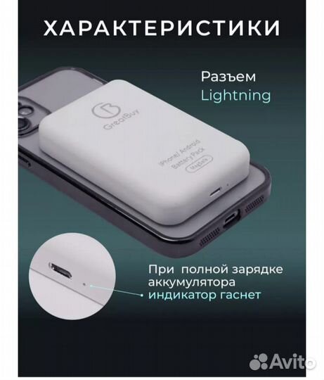 Беспроводная магнитная зарядка новая