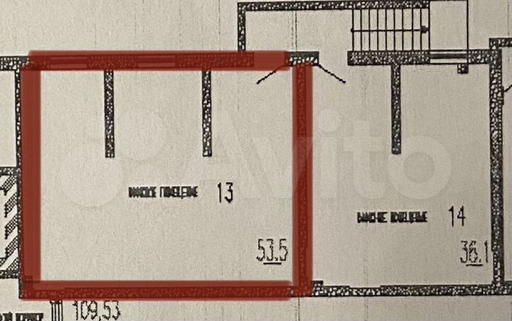 Свободного назначения, 53.5 м²