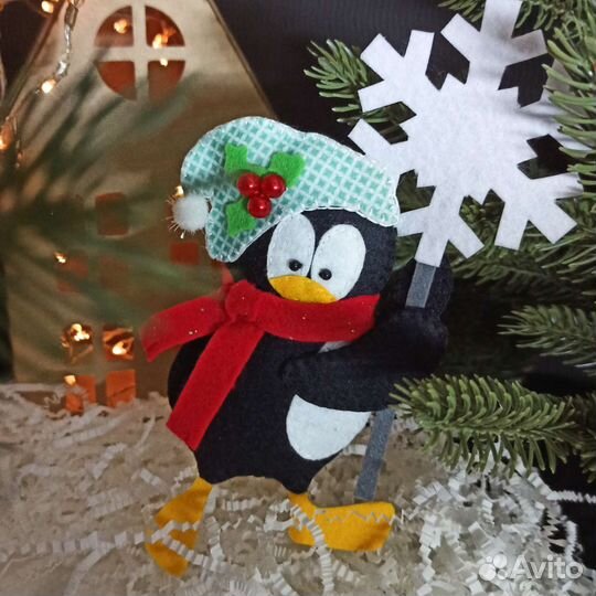 Набор новогодних игрушек из фетра