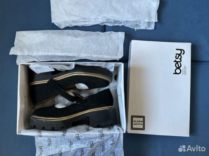 Туфли черные для девочки betsy 35 размер