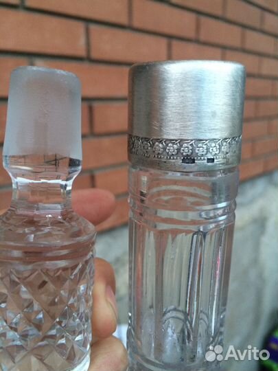 Графин хрустальный. С серебряной окантовкой. 875 п